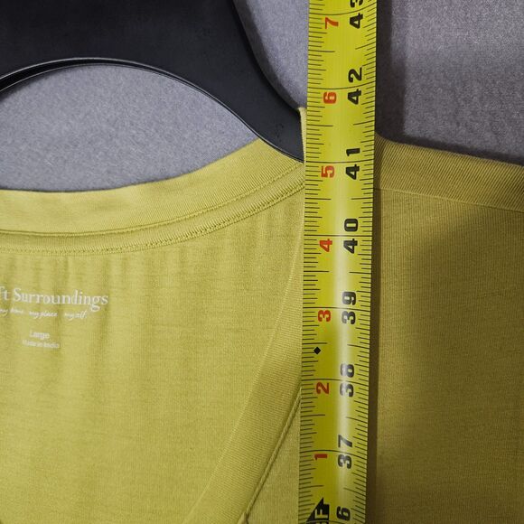 Soft Surroundings Large Chartruce T-Shirt Dress Pleated Midi Jersey - Picture 6 of 6